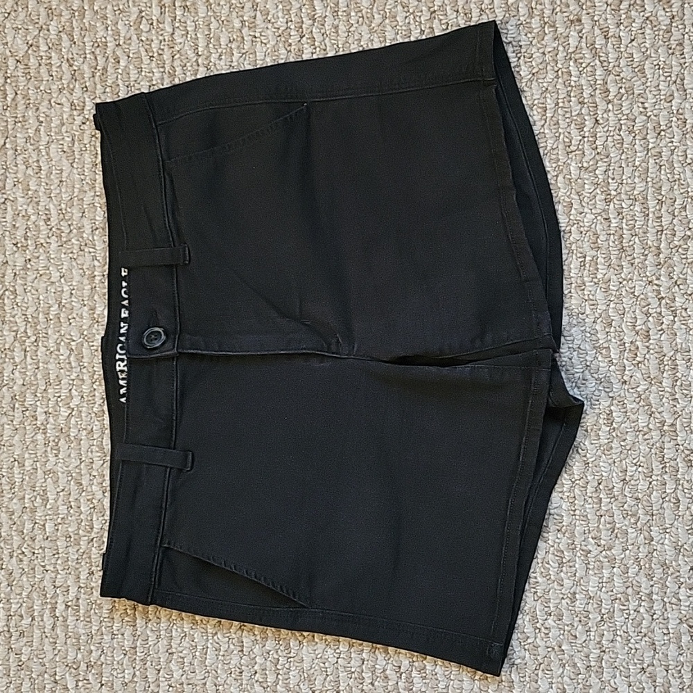 American Eagle Outfitters Twill Midi Shorts Black Size 8